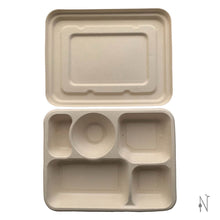 Load image into Gallery viewer, Bagasse Eco Bento Tray w/ Lid
