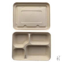 Load image into Gallery viewer, Bagasse Eco Bento Tray w/ Lid