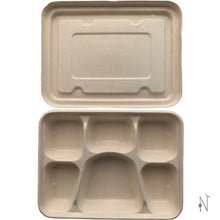 Load image into Gallery viewer, Bagasse Eco Bento Tray w/ Lid