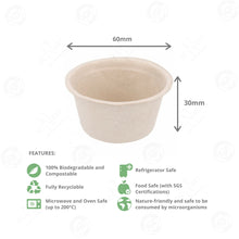 Load image into Gallery viewer, Bagasse Eco Sauce Cup w/ Lid