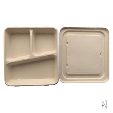 Load image into Gallery viewer, Bagasse Eco Bento Tray w/ Lid