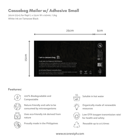 Cassabag Mailer w/ Adhesive Minimalist Print