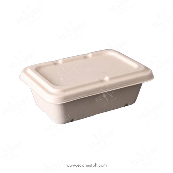 Bagasse Eco Rectangle w/ Lid