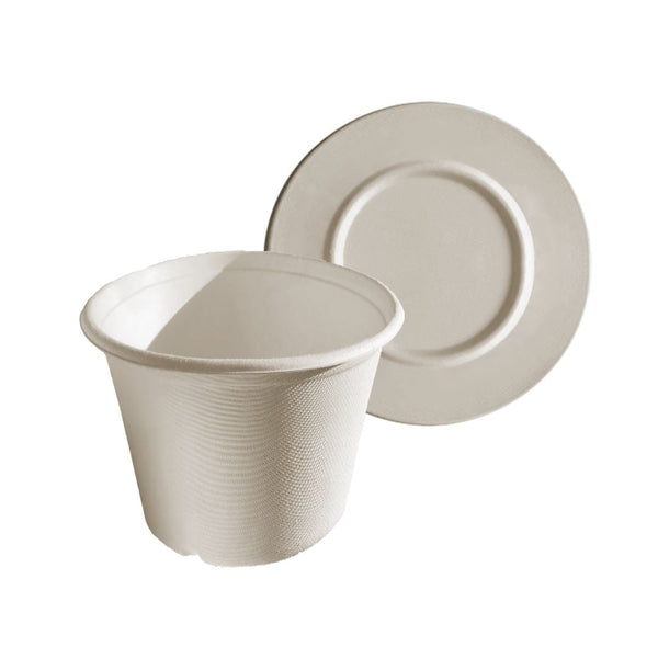 Bagasse Eco Bowl Deep w/ Lid