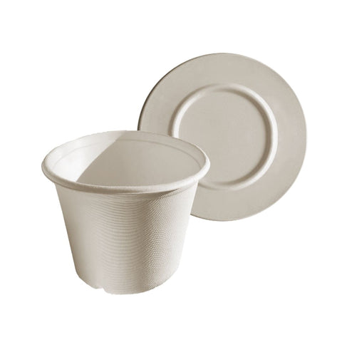 Bagasse Eco Bowl Deep w/ Lid