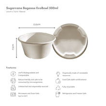 Load image into Gallery viewer, Bagasse Eco Bowl Deep w/ Lid