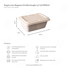 Load image into Gallery viewer, Bagasse Eco Rectangle w/ Lid