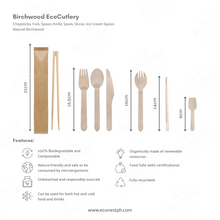 Load image into Gallery viewer, Birchwood Eco Cutlery