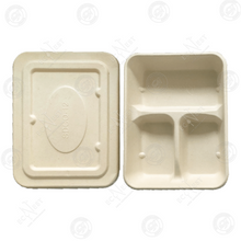 Load image into Gallery viewer, Bagasse Eco Bento Tray Mini w/ Lid