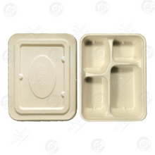 Load image into Gallery viewer, Bagasse Eco Bento Tray Mini w/ Lid